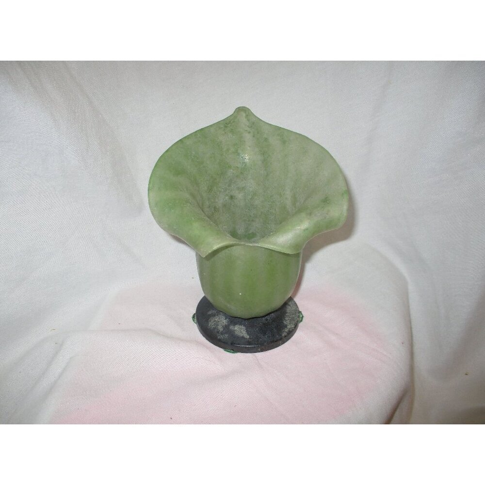 Vase Candle Holder Vintage Sarreid Murano Glass Lily Candle Mid-Century